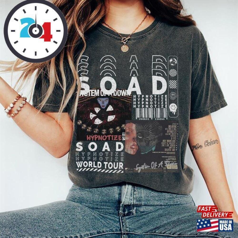 System Of A Down Music Shirt T-shirt Y2K Retro Soad World Tour tee